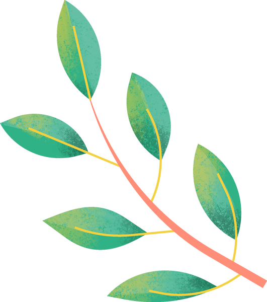 Painted Leaves Illustration